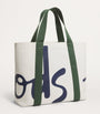 Ivory Medium Cotton Logo Tote Bag