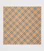 Beige Silk Check Scarf