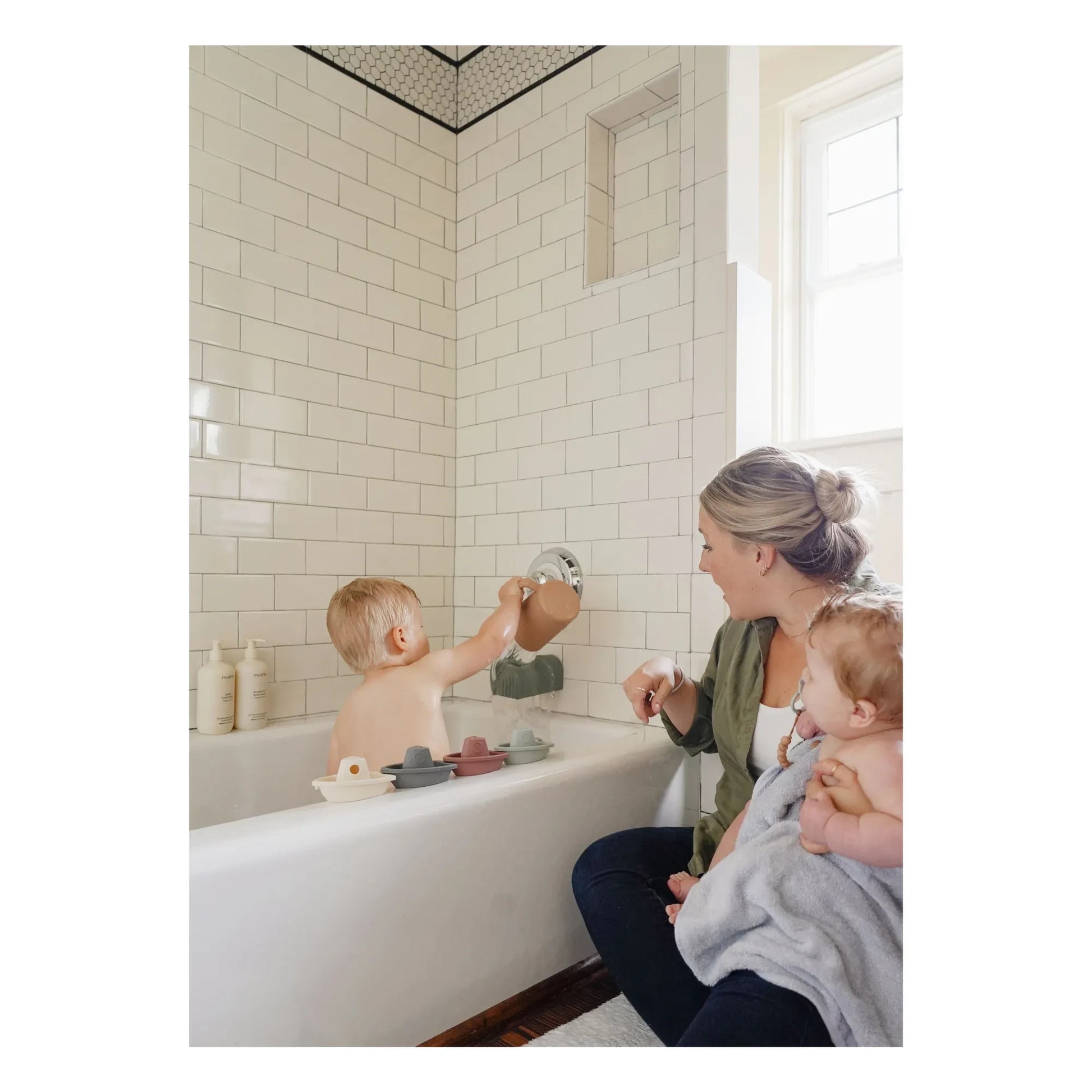 Mushie - Bateaux bath toys - Set of 5