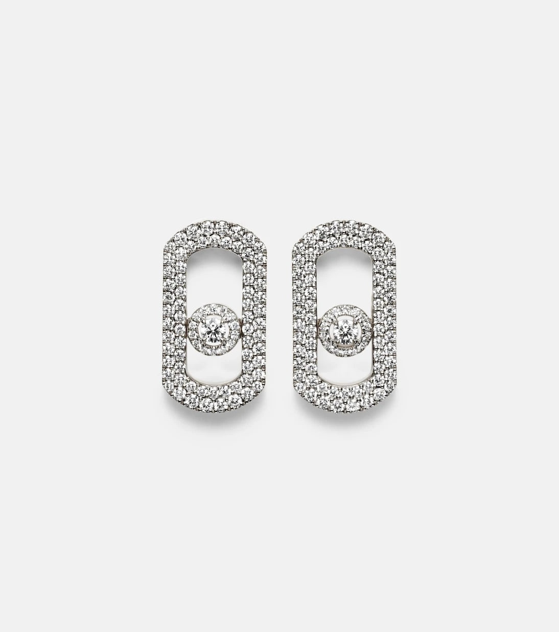 Messika - So Move 18kt white gold earrings with diamonds