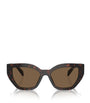 Prada Brown Tortoiseshell Geometric Sunglasses