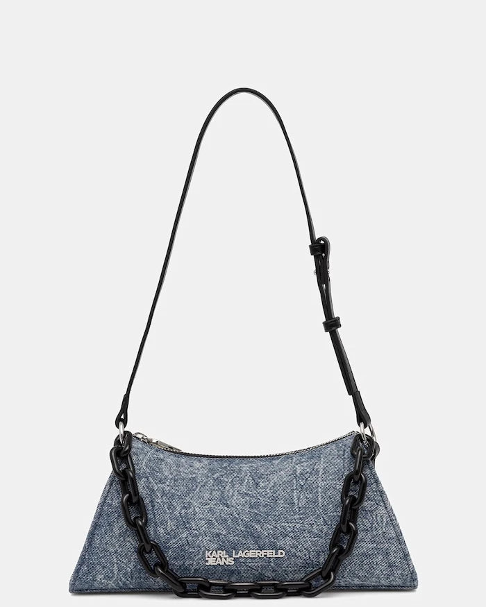 Karl Lagerfeld Jeans kadın denim baget çanta