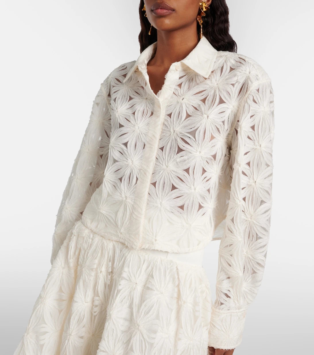 Simkhai - Anders cropped floral blouse