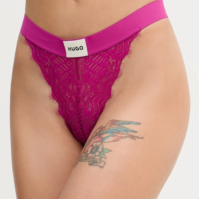 HUGO прашки дамски от дантела STRING RL LACE
