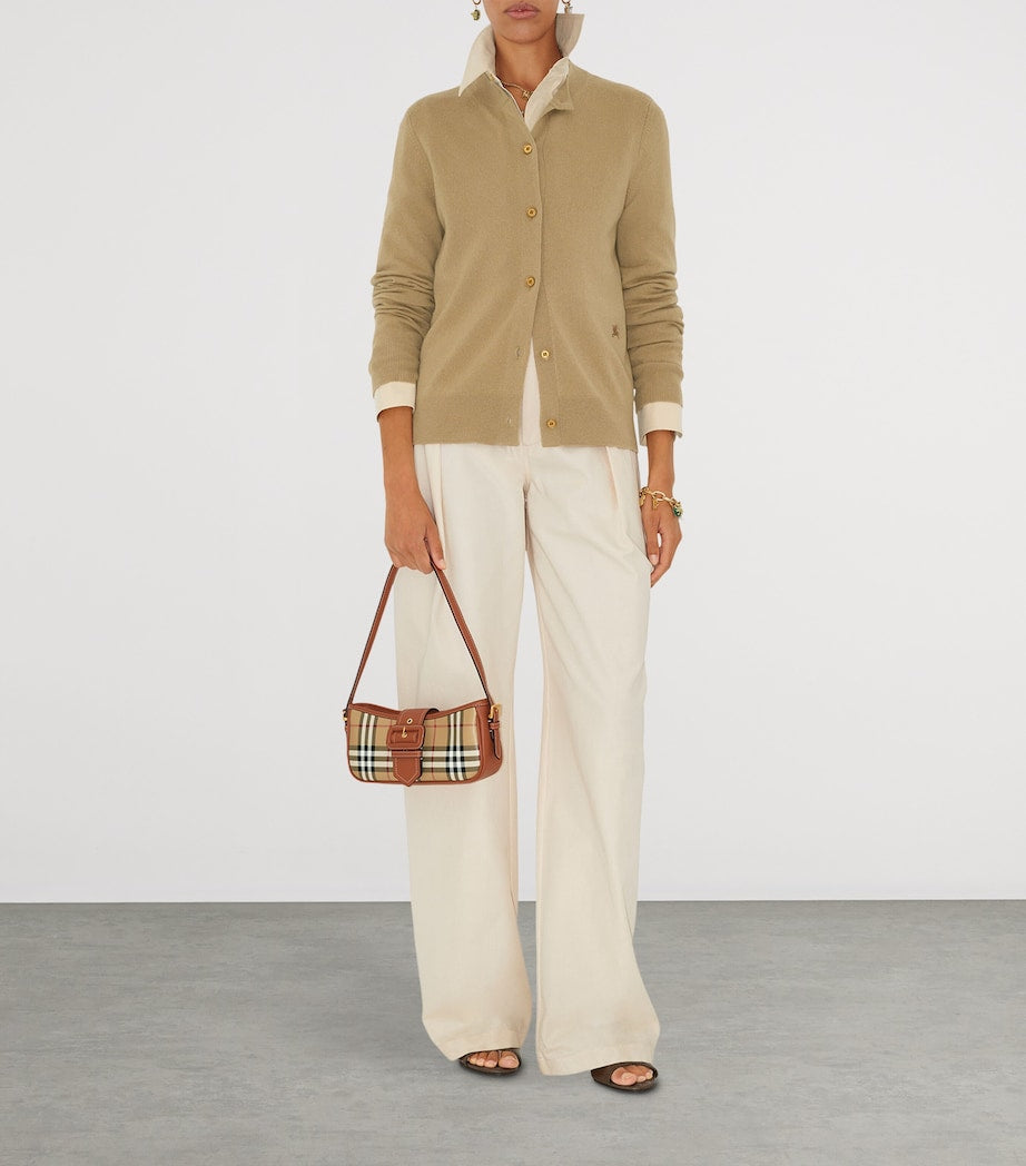 Brown Check Sling Shoulder Bag