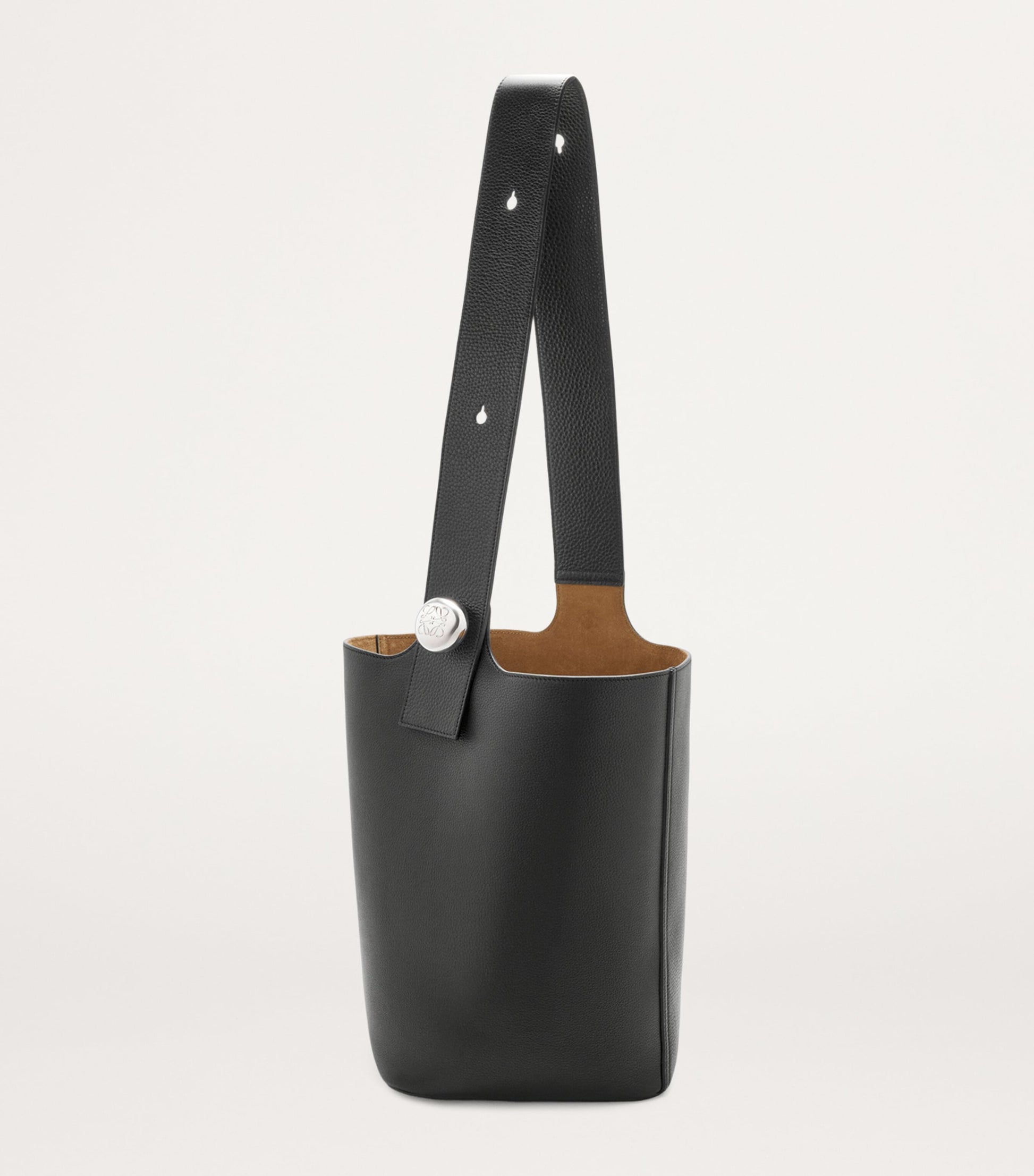 Large Leather Pebble Bucket Bag