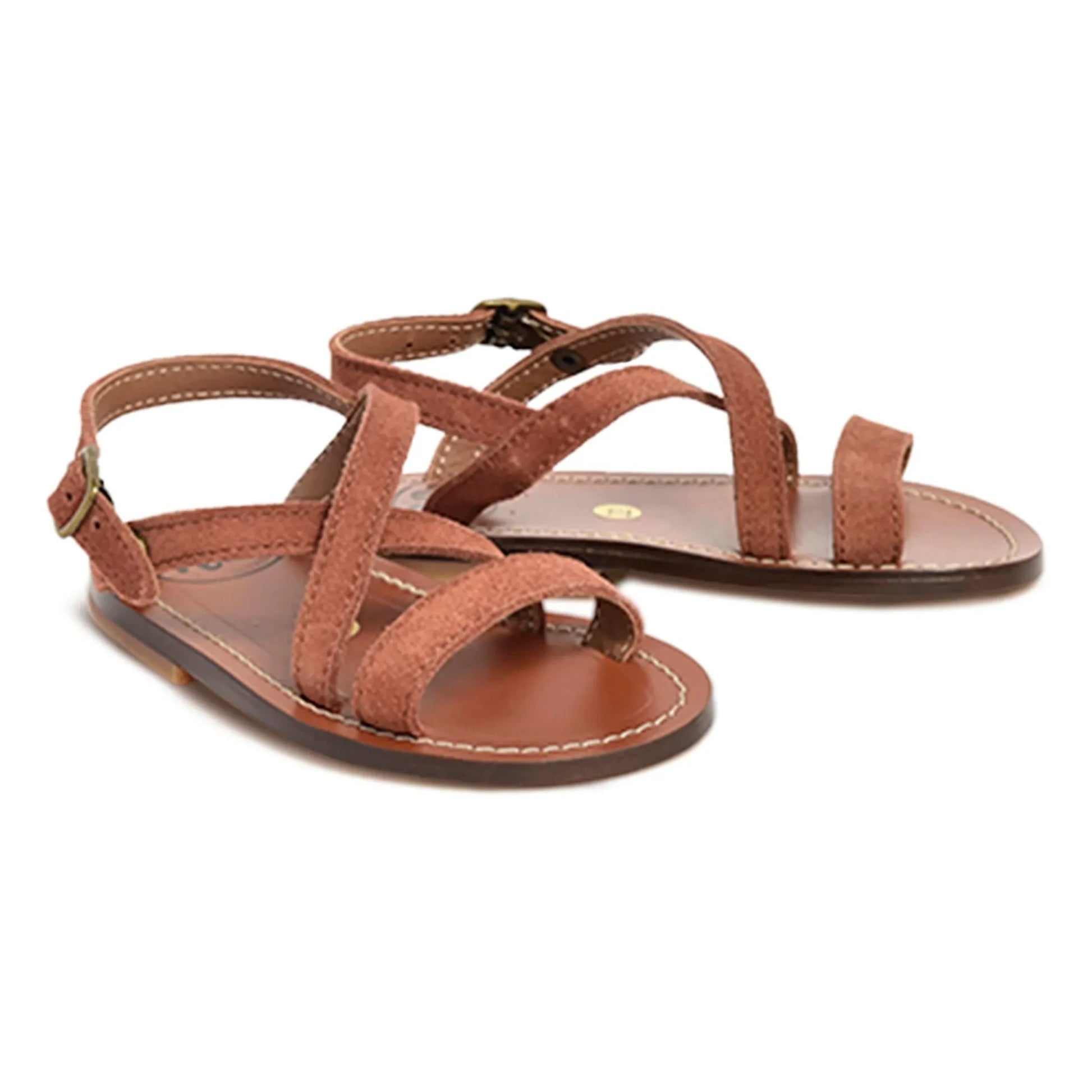 Pèpè - Strappy Cross Sandals | Brown