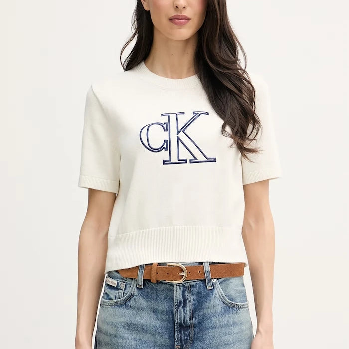 Calvin Klein Jeans kadın pamuklu kazak tipi tişört