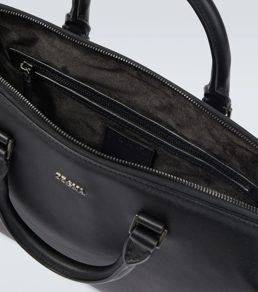 Zegna - Leather briefcase
