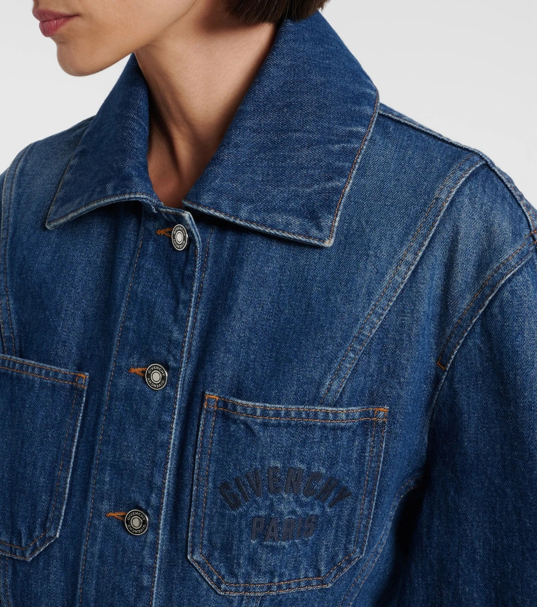 Givenchy - Cocoon cropped denim jacket