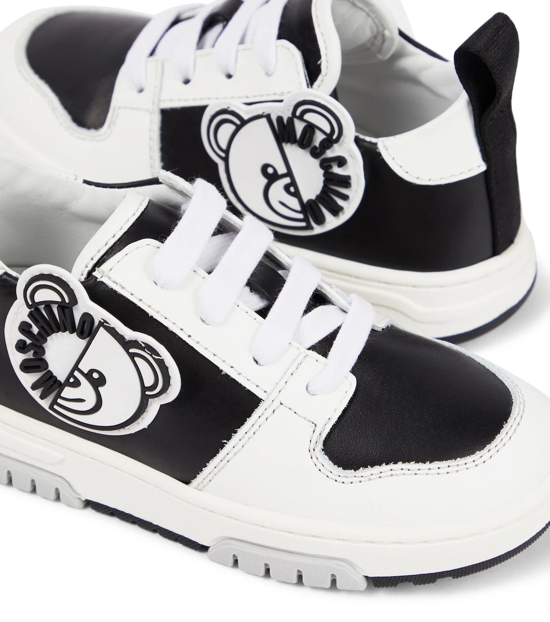 Moschino Kids - أحذية رياضية جلدية