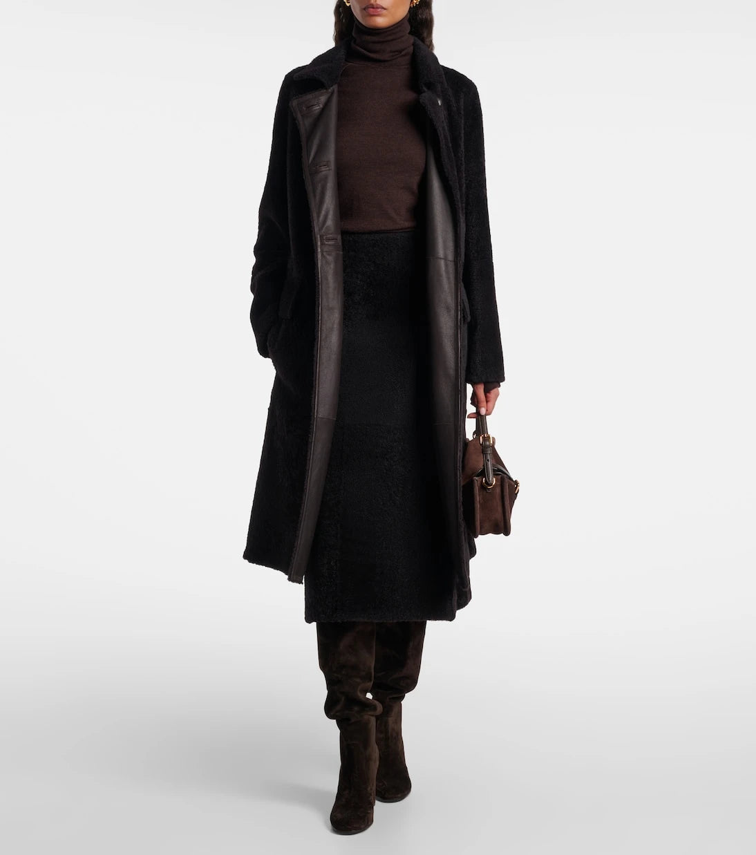 Yves Salomon - Shearling maxi skirt