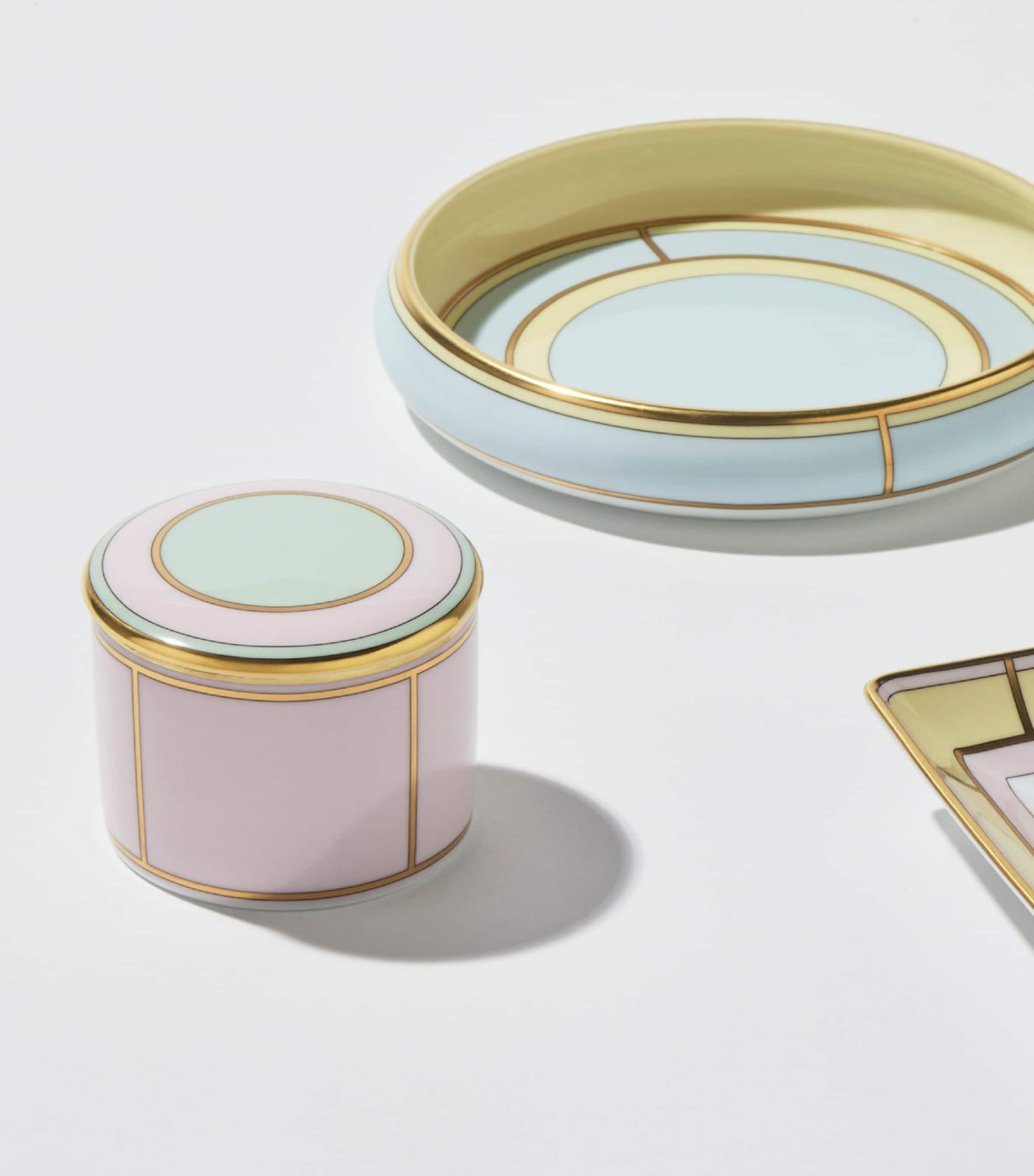 GINORI 1735 Porcelain Colonna Diva Rosa Trinket Box