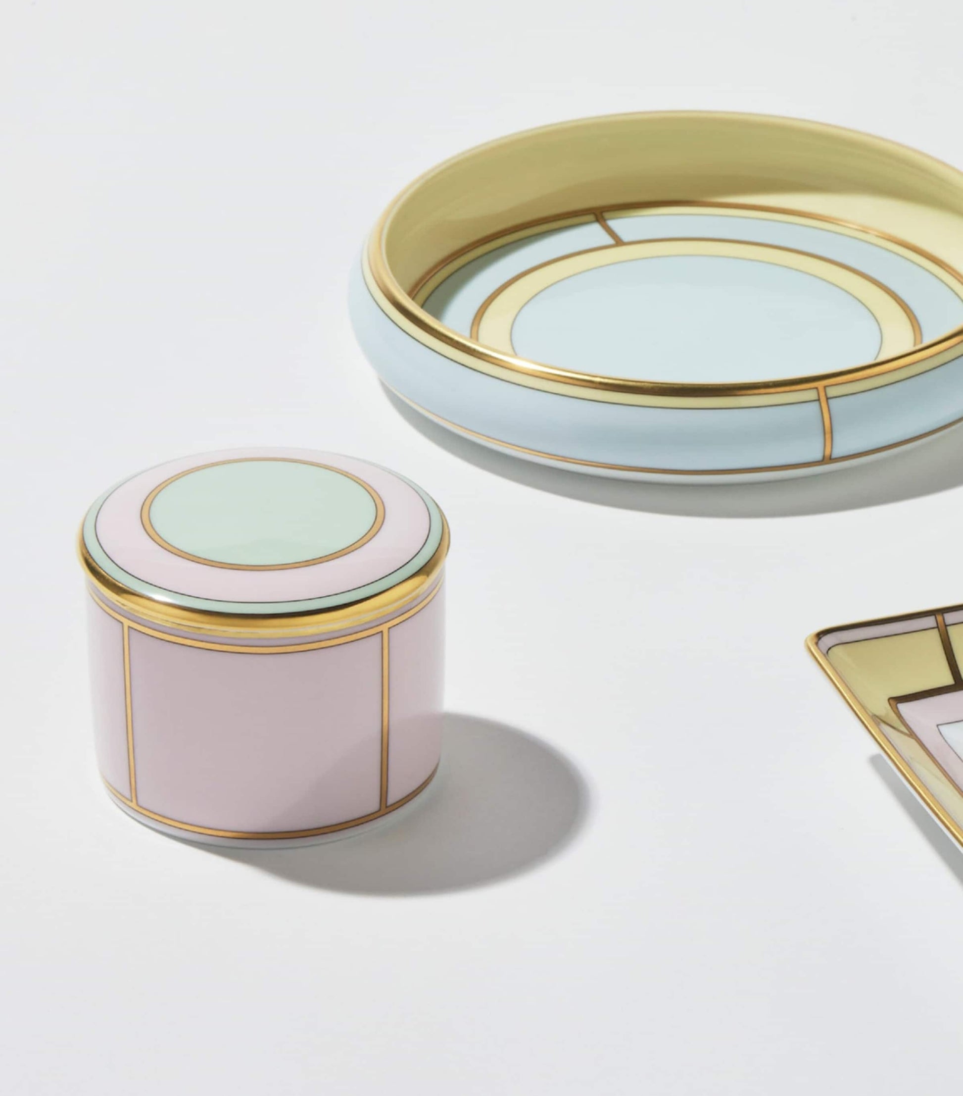 GINORI 1735 Porcelain Colonna Diva Rosa Trinket Box