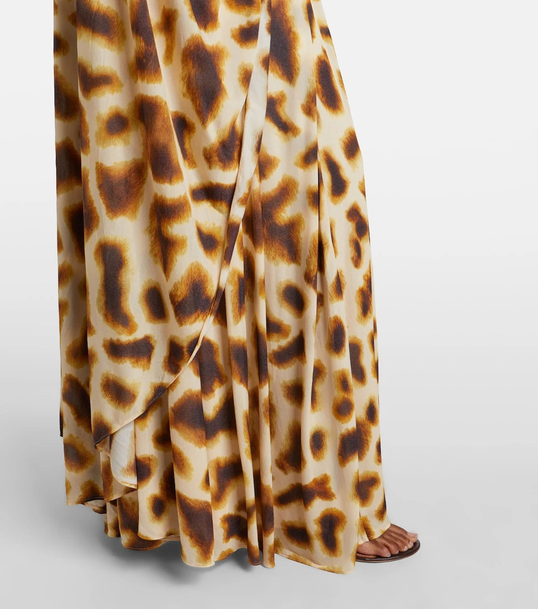 Christopher Esber - Printed draped caped gown
