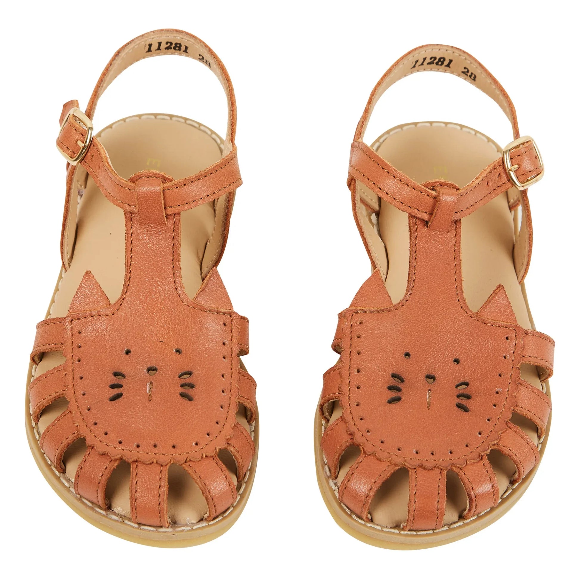 Emile et Ida - Mistigri Cat sandals | Camel