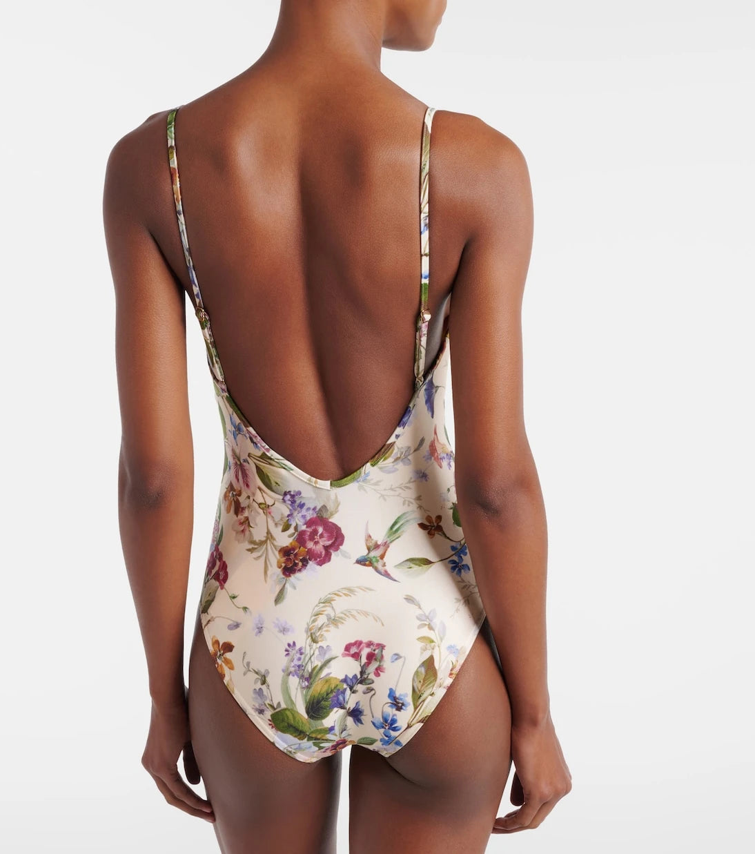Zimmermann - Patience floral gathered swimsuit