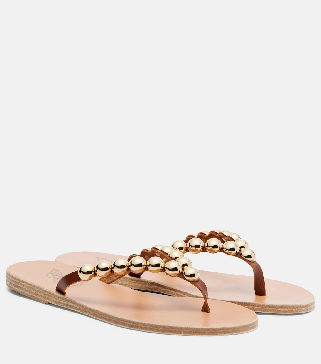 Ancient Greek Sandals - Endoxi studded leather thong sandals