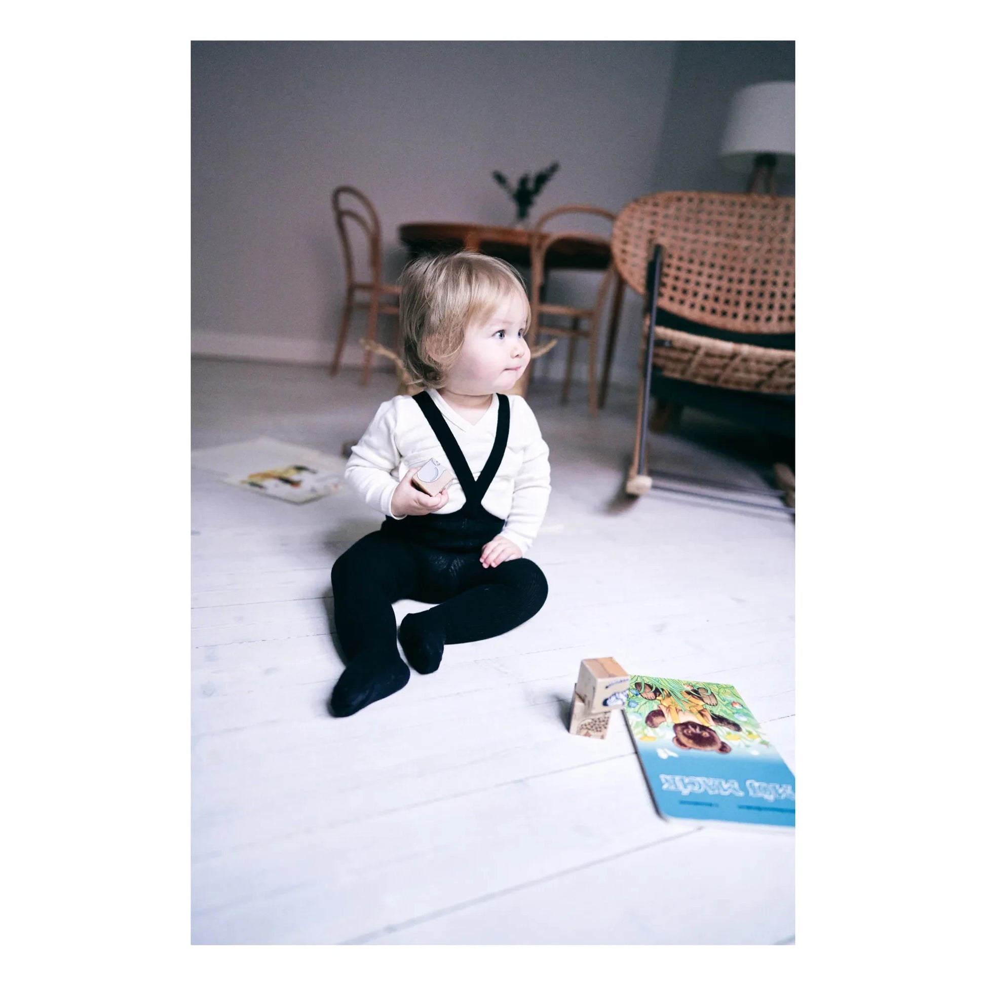 Silly Silas - Organic Cotton Suspender Tights | Black