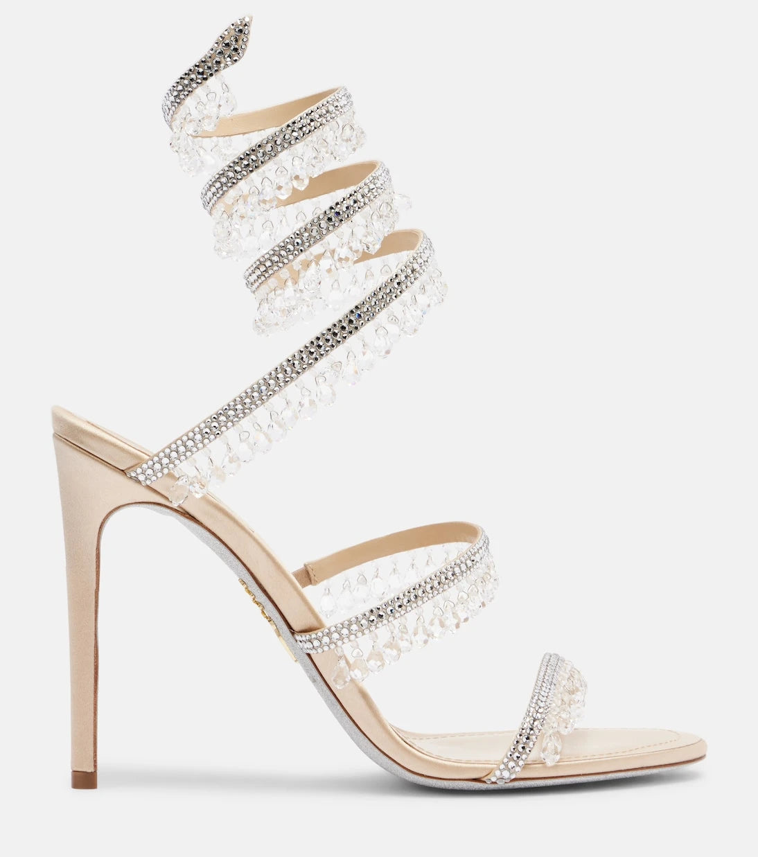 Rene Caovilla - Chandelier embellished satin sandals
