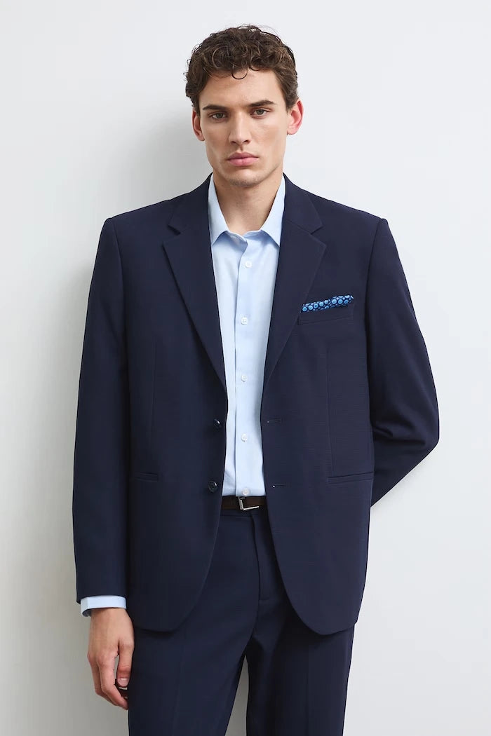 Tek düğmeli erkek blazer ceket
