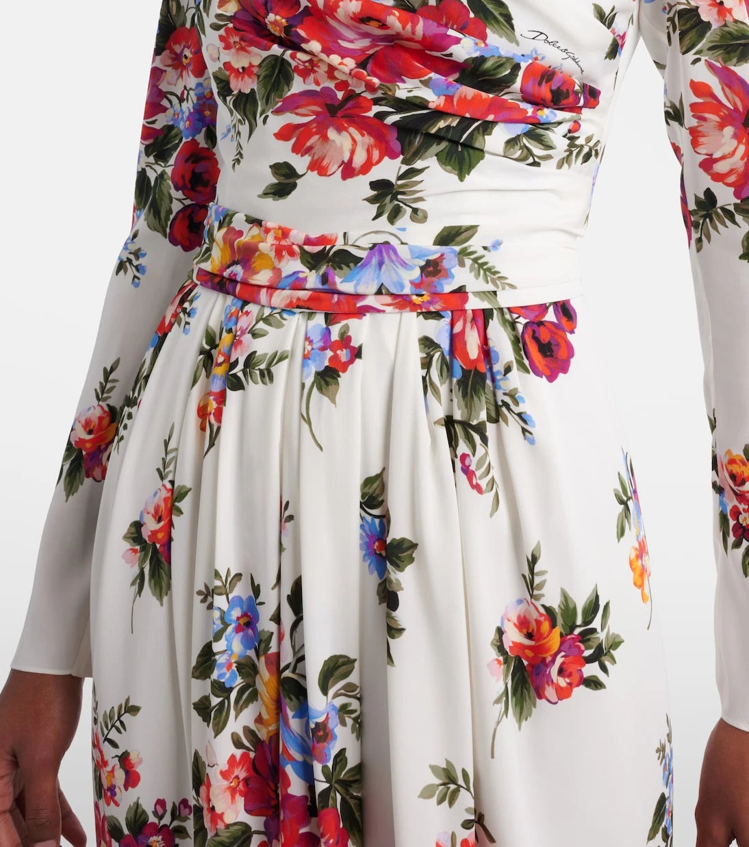 Dolce&Gabbana - Floral silk-blend charmeuse gown