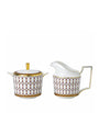 Renaissance Red Sugar Bowl and Creamer