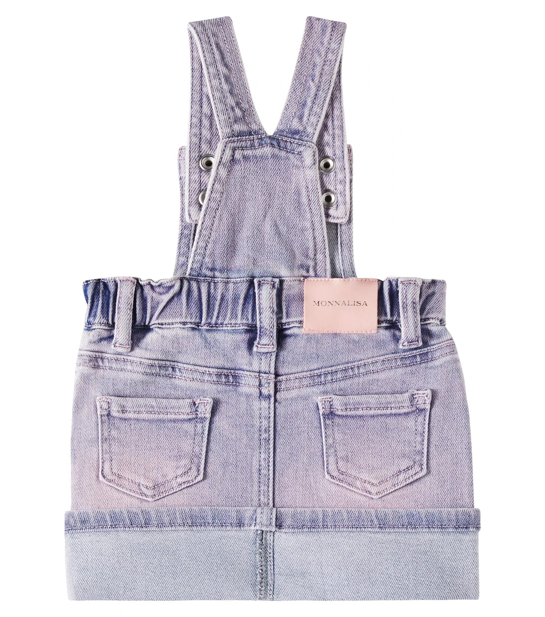 Monnalisa - Baby floral-appliqué denim overalls