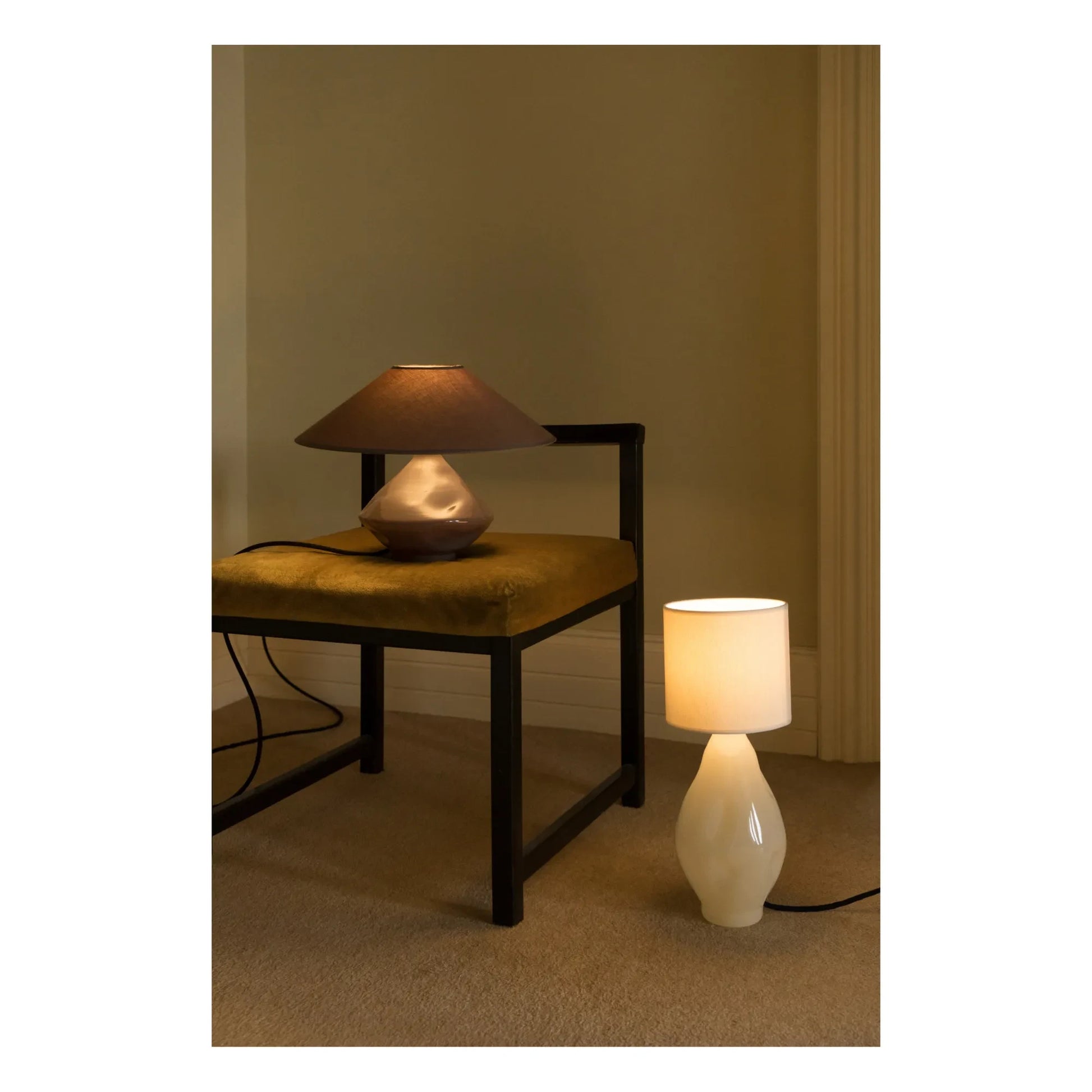 Los Objetos Decorativos - Glass Borosilicate Table Lamp | Beige