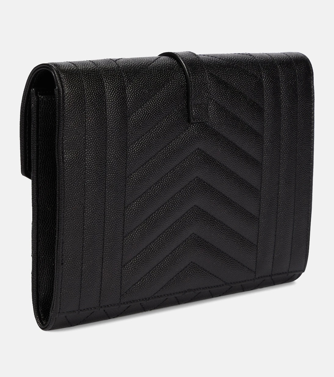 Saint Laurent - Envelope matelassé leather clutch
