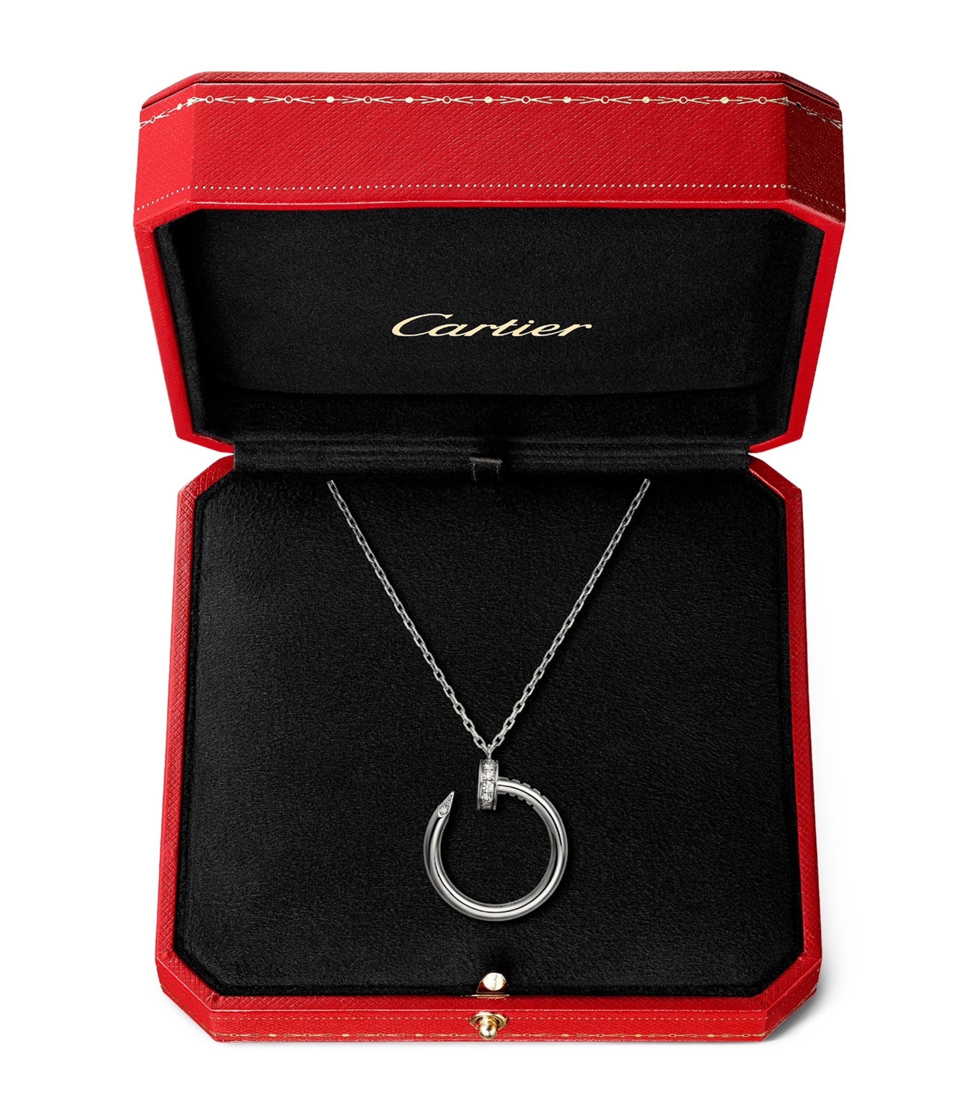 Cartier White Gold and Diamond Juste un Clou Necklace