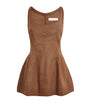 Faithfull the Brand Brown Linen Sleeveless Peplum Top