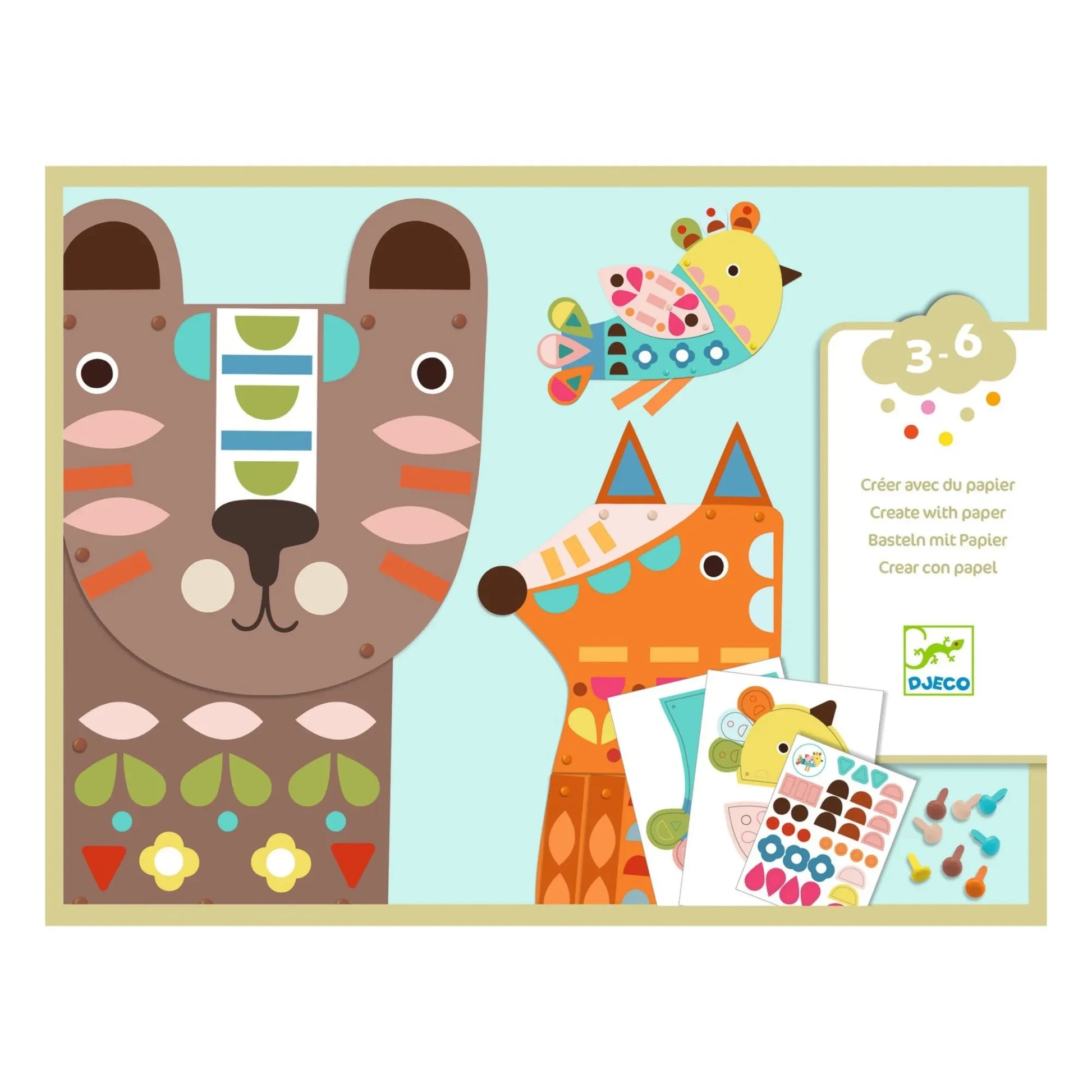Djeco - Creating with paper Giant animals