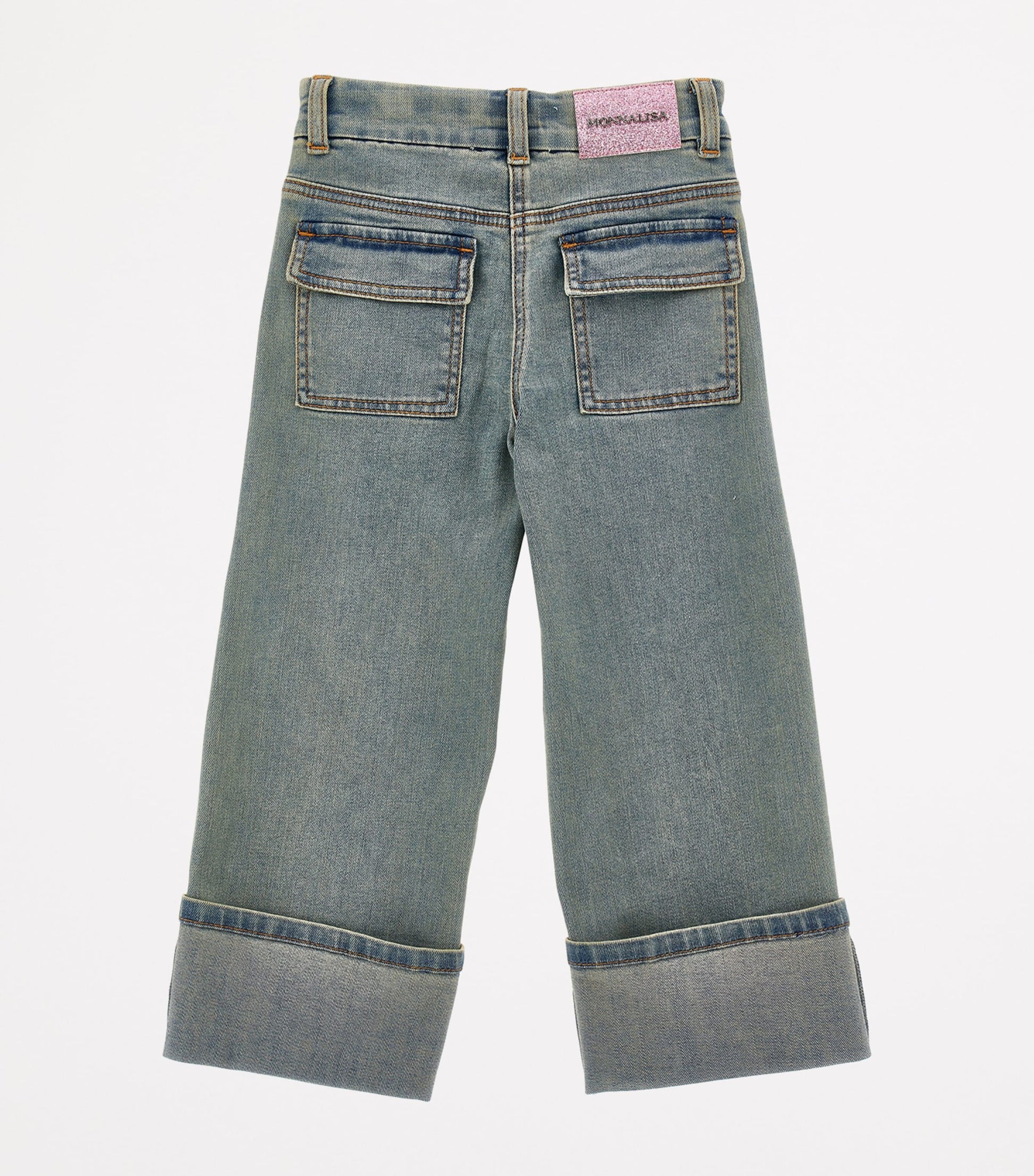 Embroidered Straight Jeans (2-16 Years) STONE+BEIGE