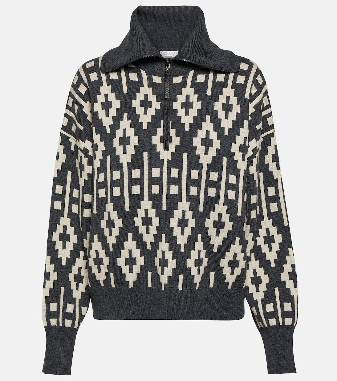 Brunello Cucinelli - Vintage Jacquard wool-blend sweater