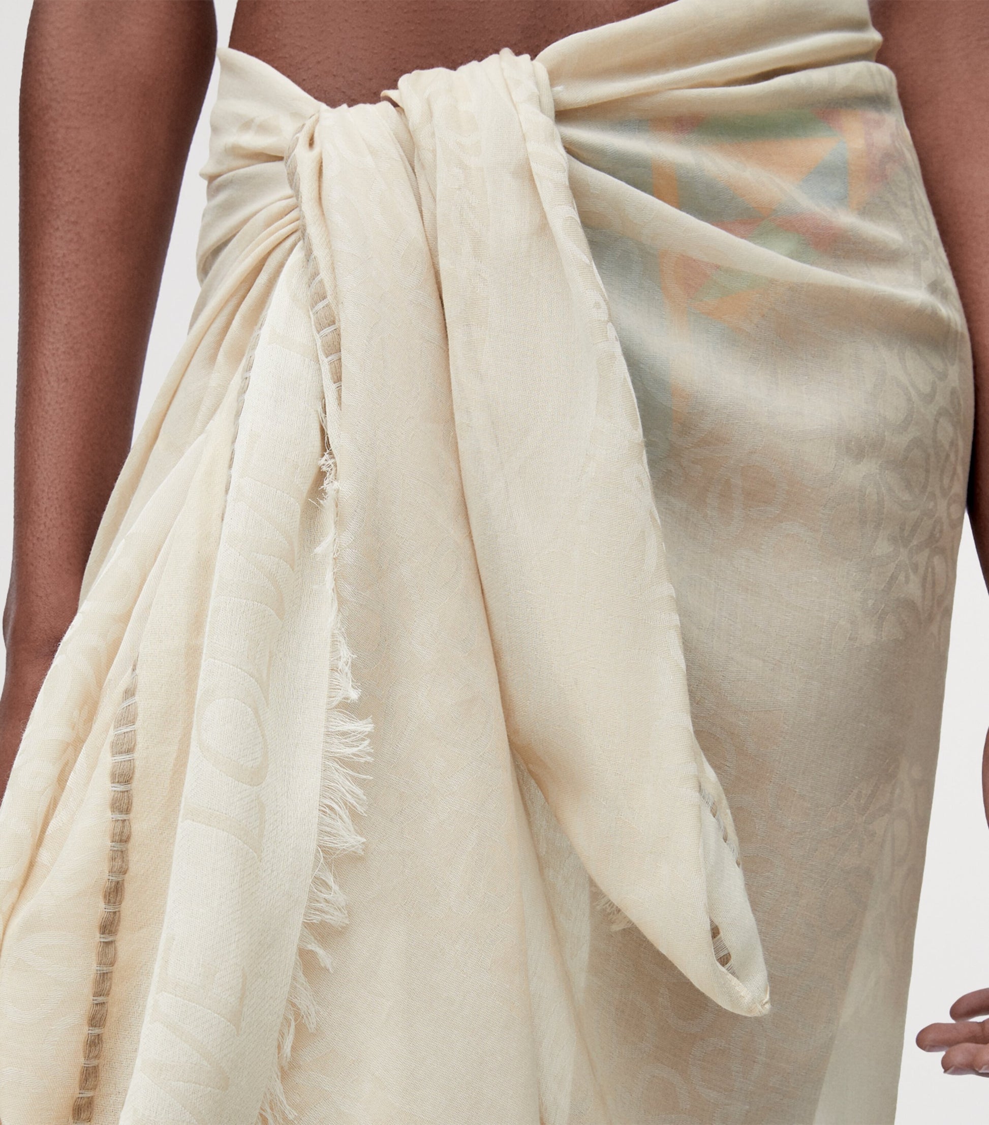 LOEWE Beige x Paula's Ibiza Cotton Anagram Jacquard Pareo