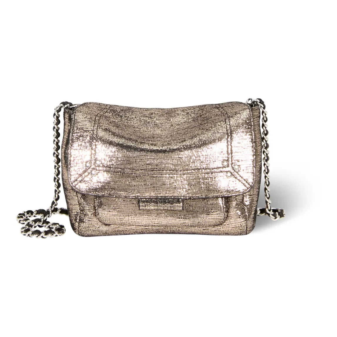 Jérôme Dreyfuss - Lulu S Lamé bag | Champagne