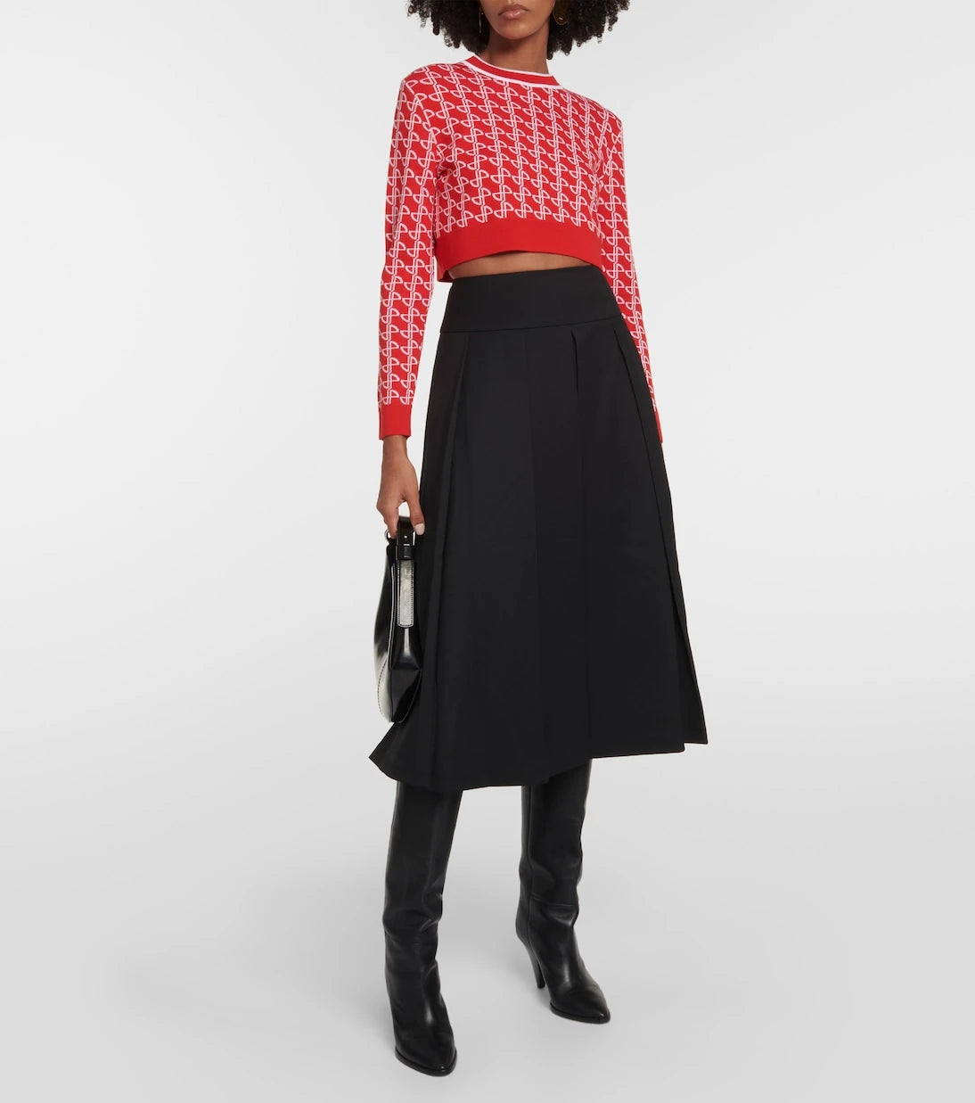 Patou - Logo jacquard wool sweater