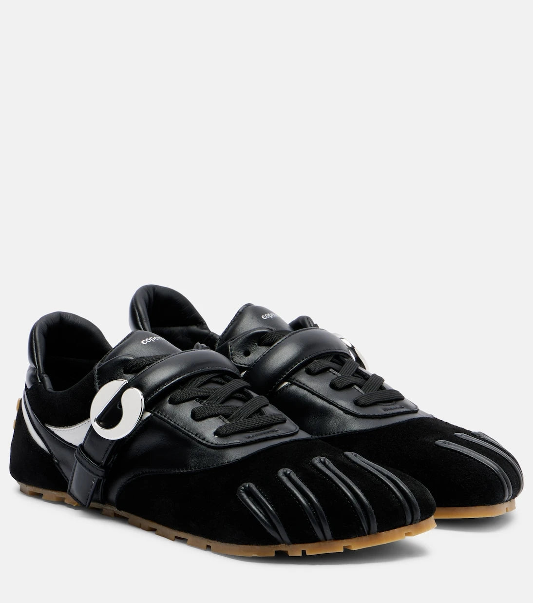 Coperni - Leather-trimmed suede sneakers