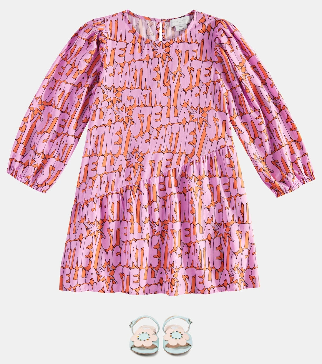 Stella McCartney Kids - فستان بطبعة الشعار