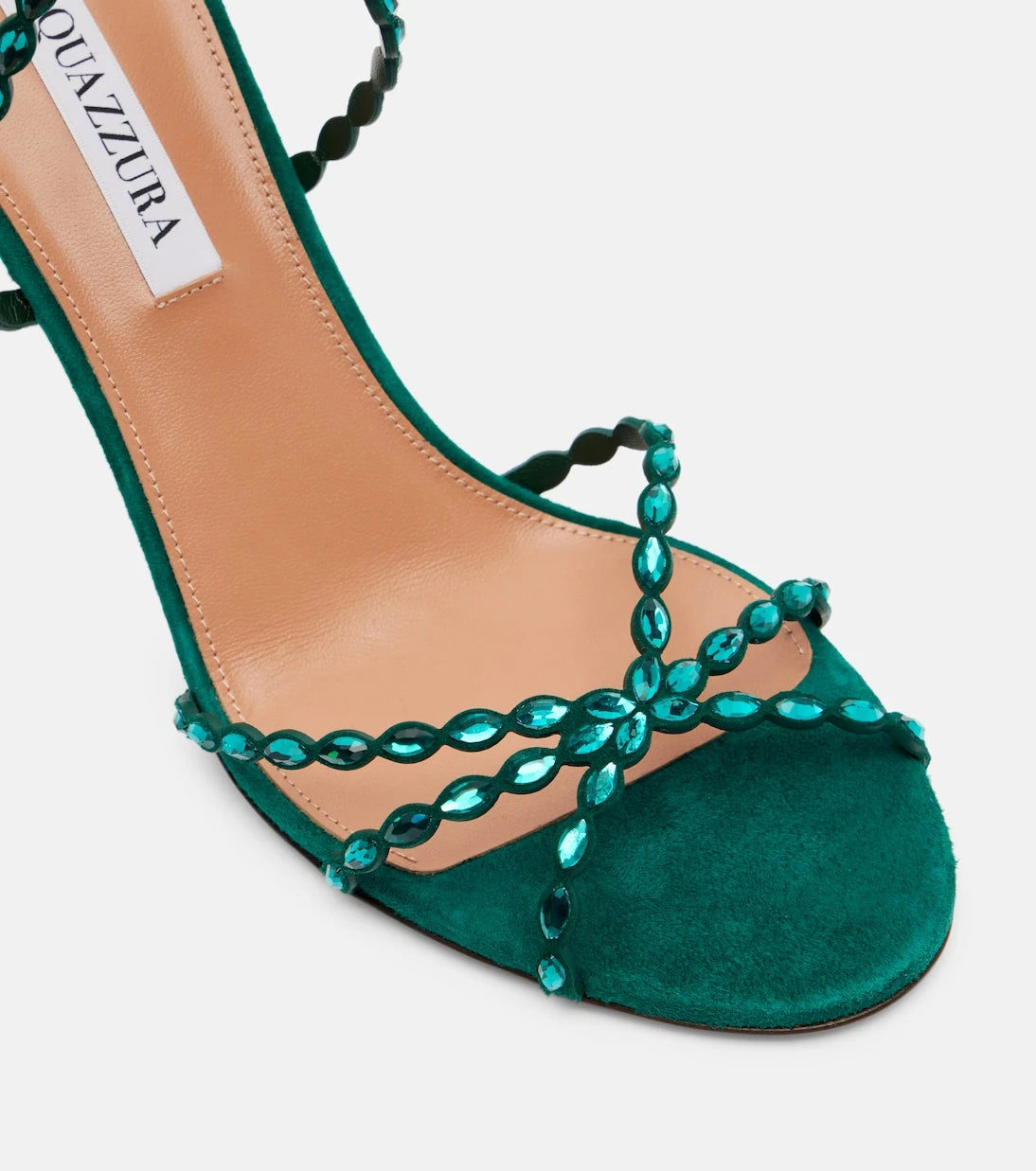 Aquazzura - Love Struck embellished leather sandals