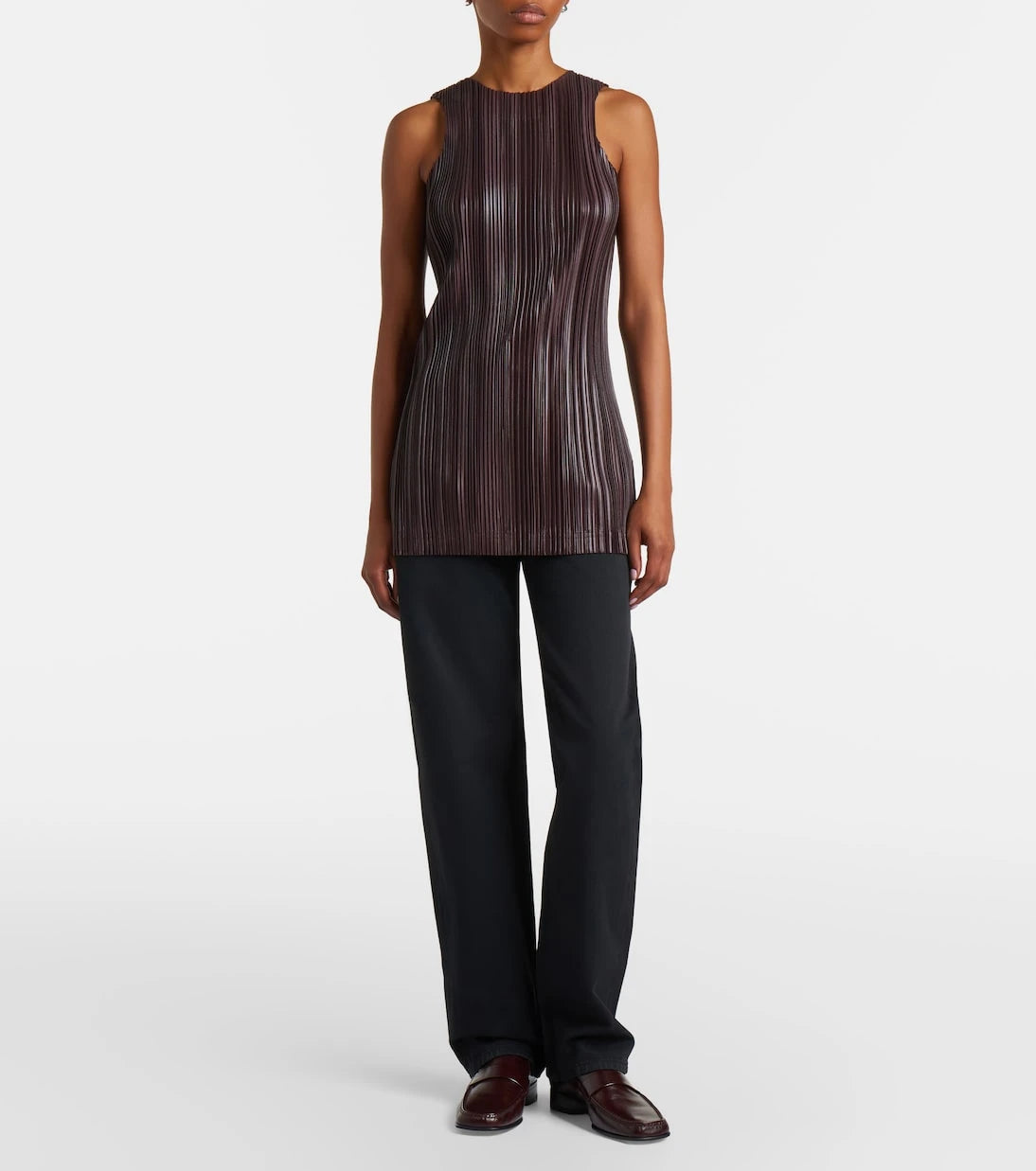 Phoebe Philo - Pleated jersey tank top
