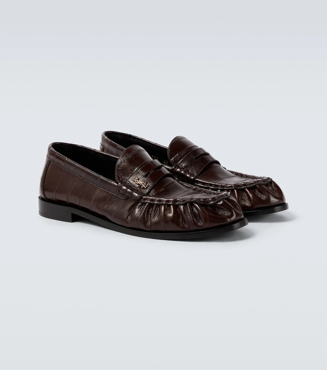Saint Laurent - Le Loafer eel leather penny loafers