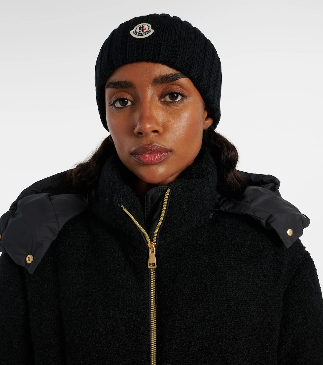 Moncler - Logo ribbed-knit virgin wool beanie