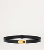 Black Leather Charniere Belt