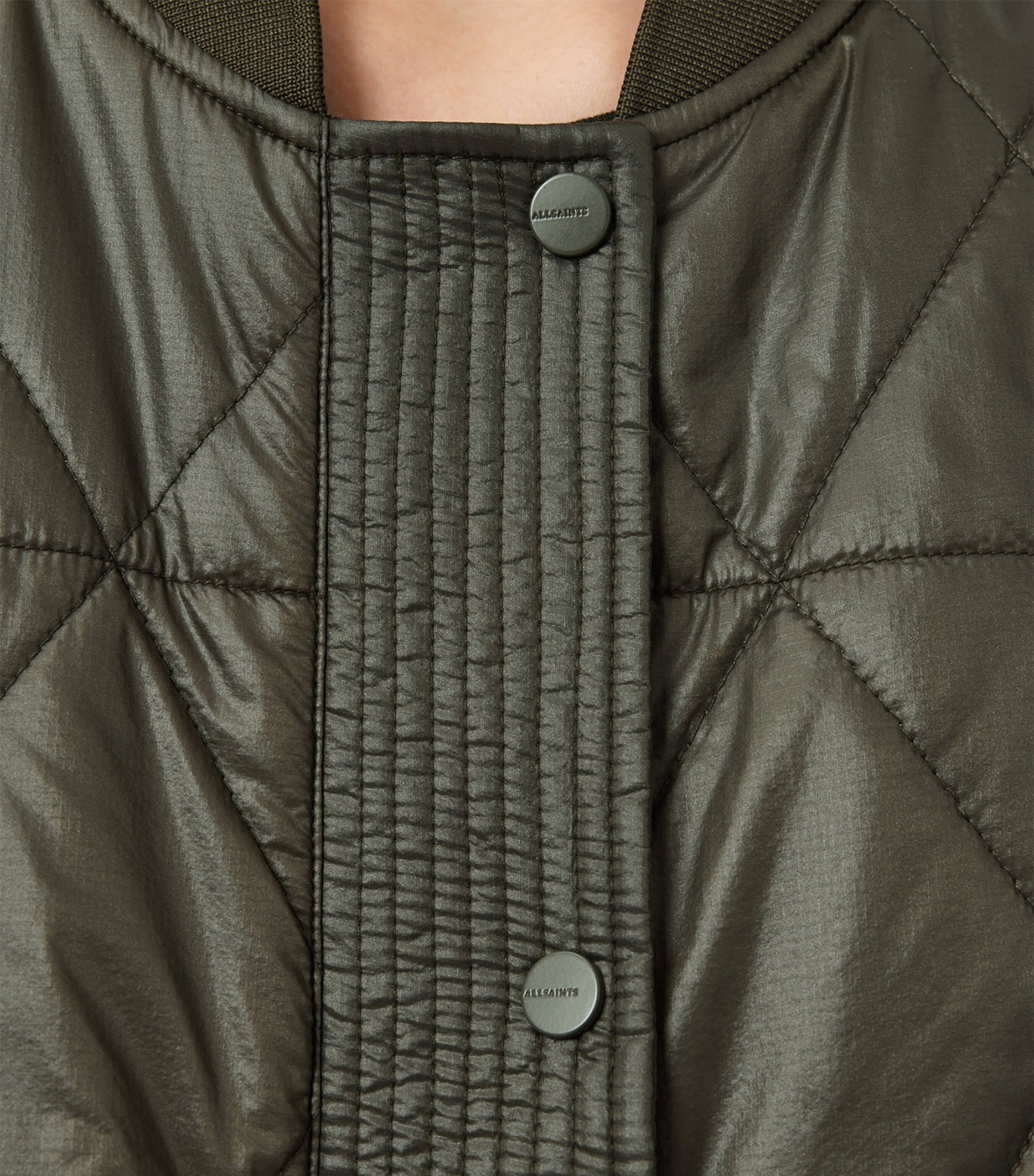 Green Quilted Alii Bomber Jacket
