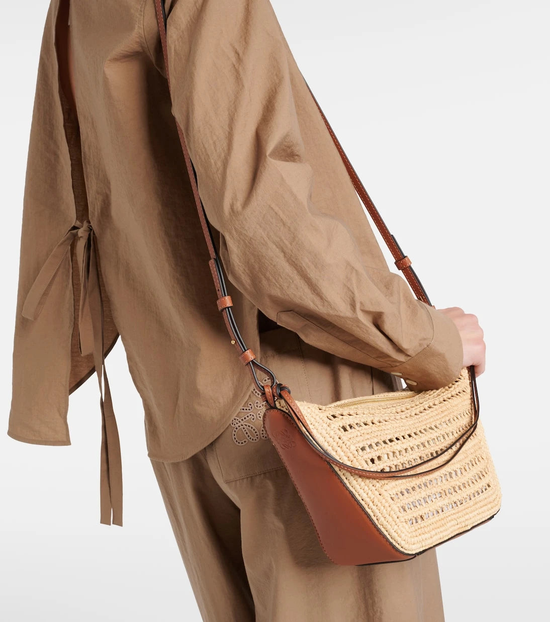 Loewe - Hammock Mini raffia shoulder bag