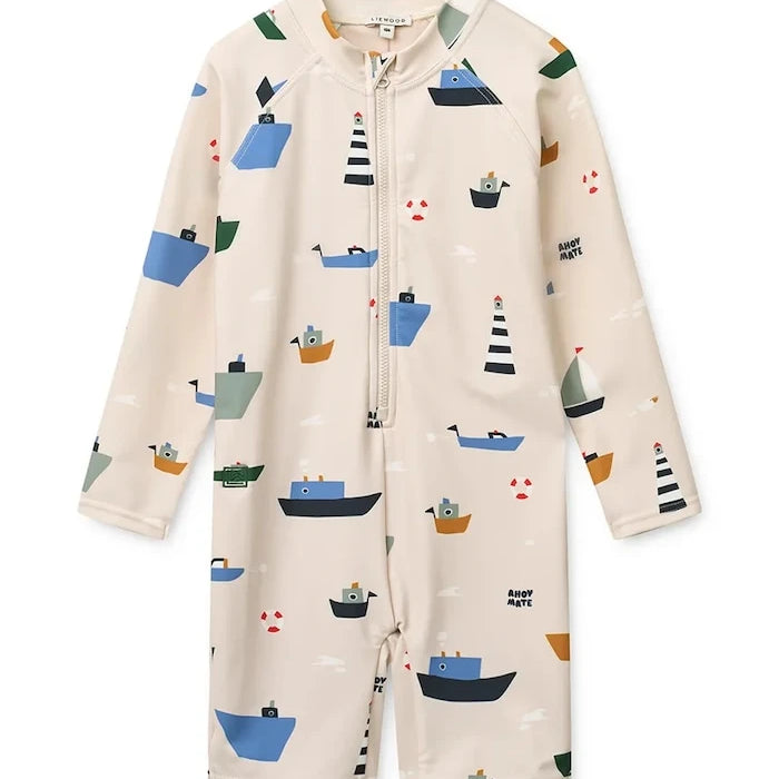Liewood Çocuklar İçin Max Printed LS Swim Jumpsuit