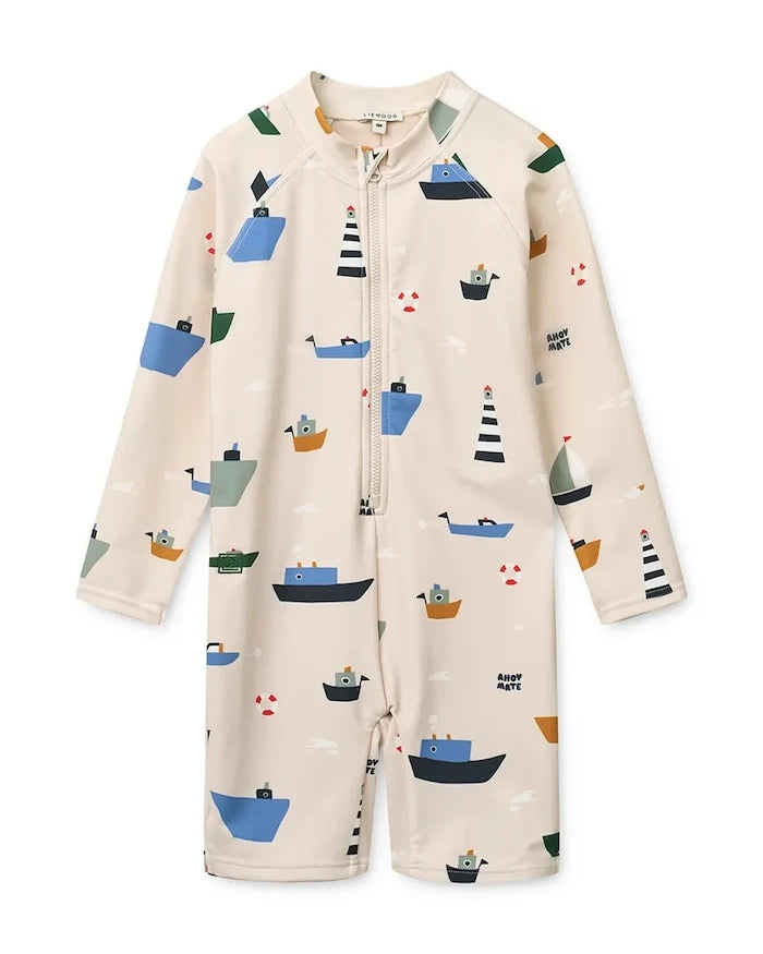 Liewood Çocuklar İçin Max Printed LS Swim Jumpsuit