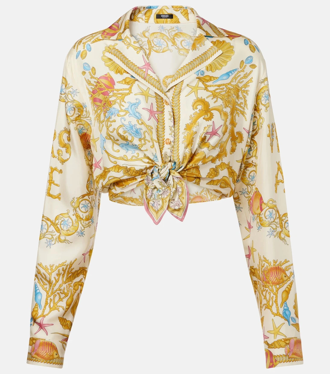Versace - Underwater Barocco crop top
